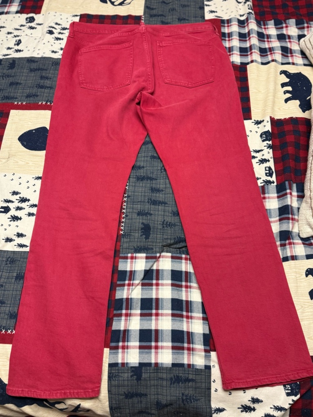 GAP Women's Red '90s Straight High Rise Jeans - Picture 4 of 4